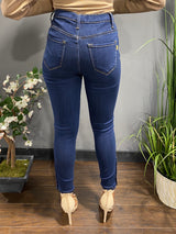 Vibrant Stretch Button Jeans (Dark Stone) EP1678