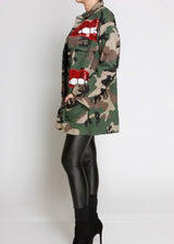 Sjk Fashion Sequins Camo Jacket (Camo) JA39226