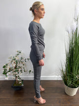 5Besties Rib Jersey Sweatshirts And Jogger Set (Army) 5BSET-15