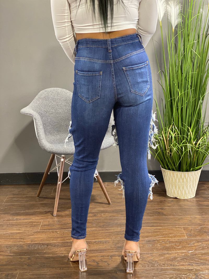 Aphrodite High Rise Skinny Jean (Dark Blue) AP4481